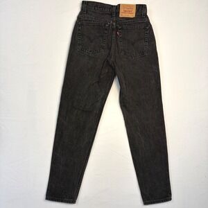 Vintage 1995 Womens Levis 550 Relaxed Fit Tapered Leg Black Jeans USA Size 9 90s